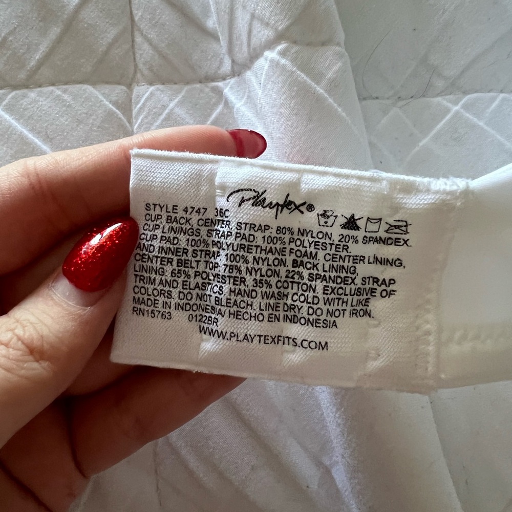 Playtex white padded bra minimizer size 36C - Picture 7 of 7